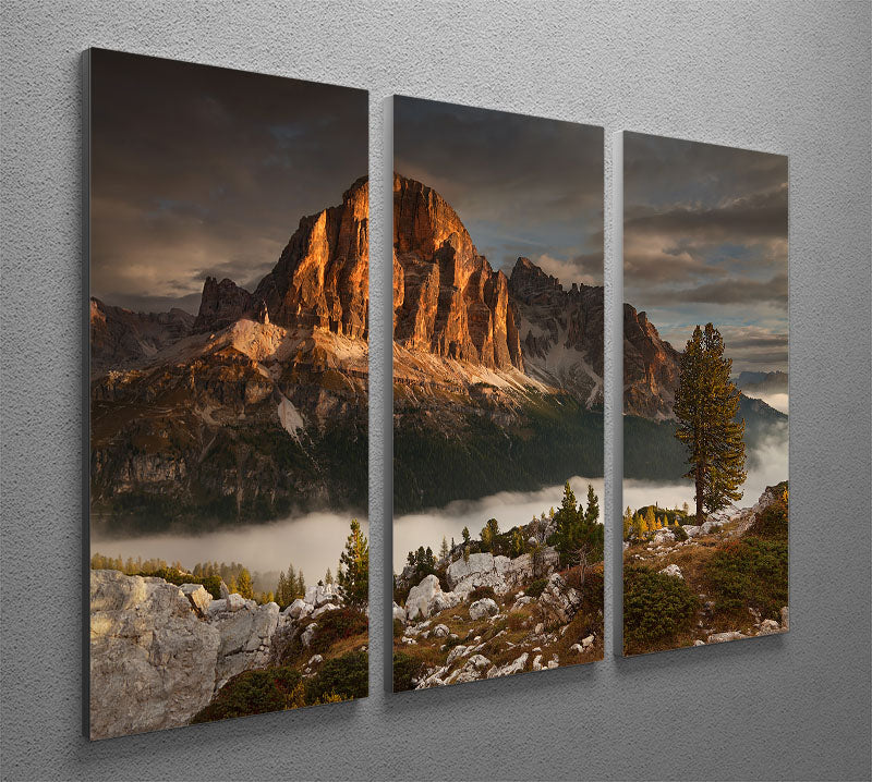 Tofana De Rozes 3 Split Panel Canvas Print showcasing a stunning landscape design across three panels.